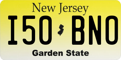 NJ license plate I50BNO