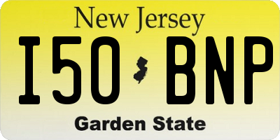 NJ license plate I50BNP