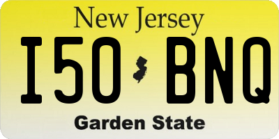 NJ license plate I50BNQ