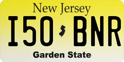 NJ license plate I50BNR