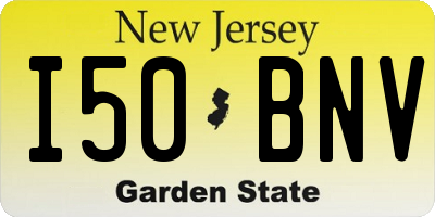 NJ license plate I50BNV