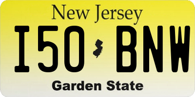 NJ license plate I50BNW