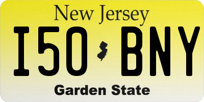 NJ license plate I50BNY