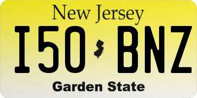 NJ license plate I50BNZ