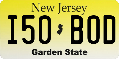 NJ license plate I50BOD
