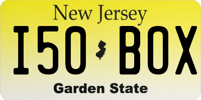 NJ license plate I50BOX