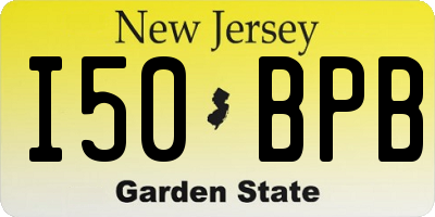 NJ license plate I50BPB