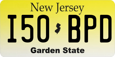 NJ license plate I50BPD