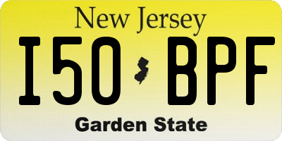 NJ license plate I50BPF