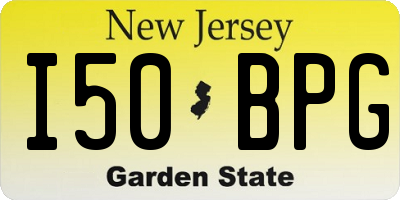 NJ license plate I50BPG