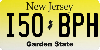 NJ license plate I50BPH