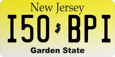NJ license plate I50BPI