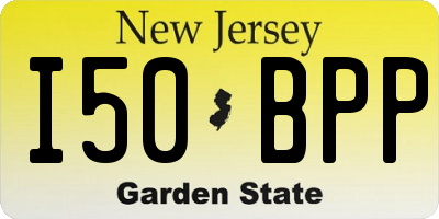 NJ license plate I50BPP