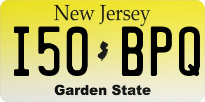 NJ license plate I50BPQ