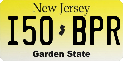 NJ license plate I50BPR