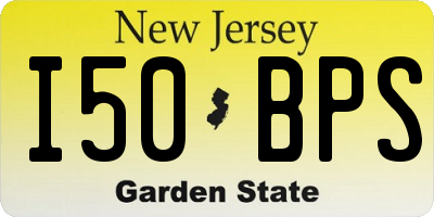 NJ license plate I50BPS