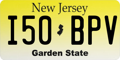 NJ license plate I50BPV