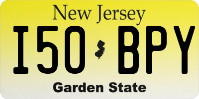 NJ license plate I50BPY
