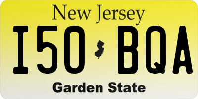 NJ license plate I50BQA
