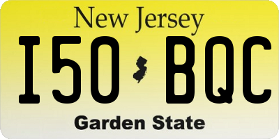 NJ license plate I50BQC