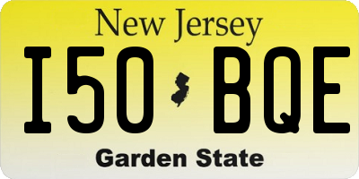 NJ license plate I50BQE