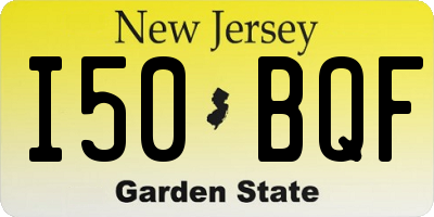 NJ license plate I50BQF