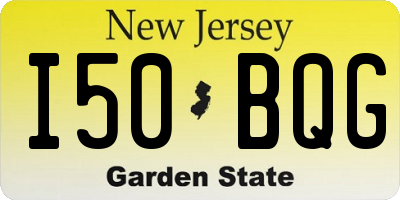 NJ license plate I50BQG