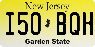 NJ license plate I50BQH