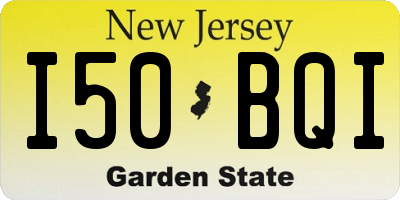 NJ license plate I50BQI