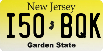 NJ license plate I50BQK