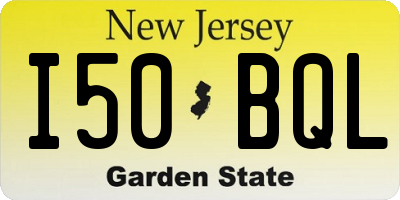 NJ license plate I50BQL