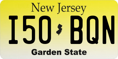 NJ license plate I50BQN