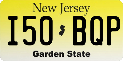 NJ license plate I50BQP