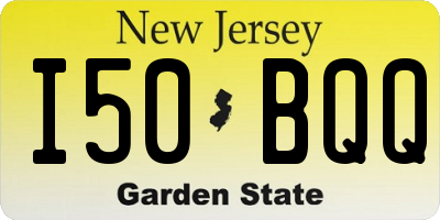 NJ license plate I50BQQ