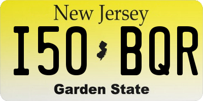 NJ license plate I50BQR