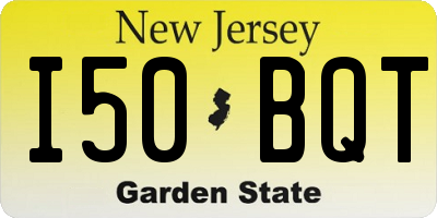 NJ license plate I50BQT
