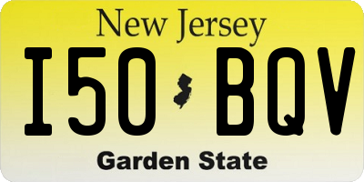 NJ license plate I50BQV