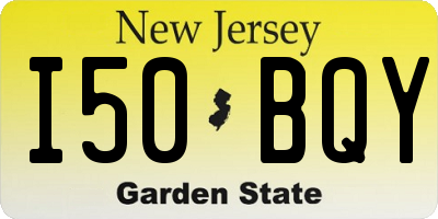 NJ license plate I50BQY