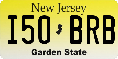 NJ license plate I50BRB