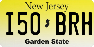 NJ license plate I50BRH