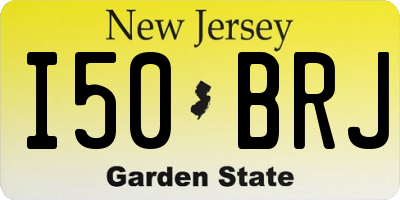 NJ license plate I50BRJ