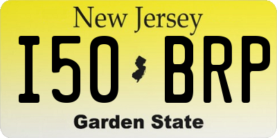 NJ license plate I50BRP