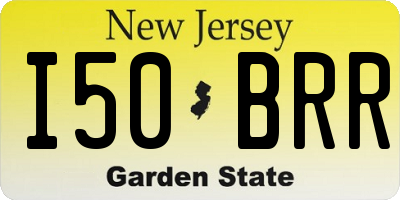 NJ license plate I50BRR