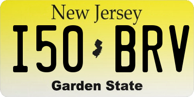 NJ license plate I50BRV