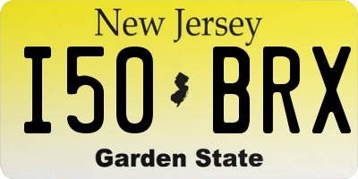 NJ license plate I50BRX