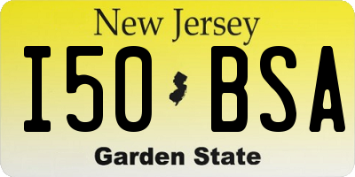 NJ license plate I50BSA