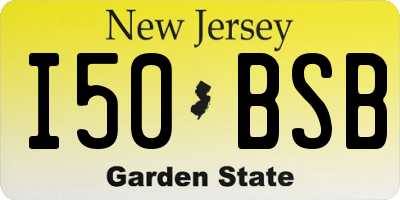 NJ license plate I50BSB