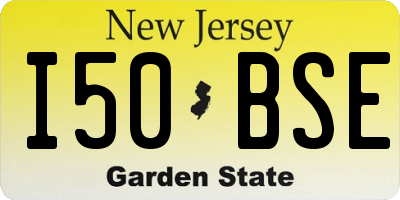 NJ license plate I50BSE