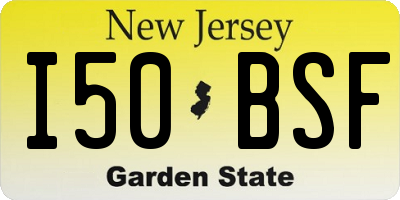 NJ license plate I50BSF