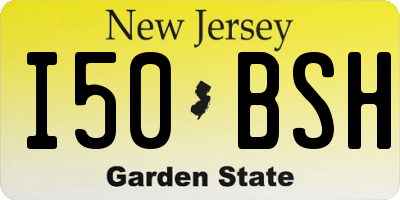 NJ license plate I50BSH